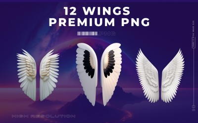 Angel&#039;s Wings Premium PNG Clipart Vol.4