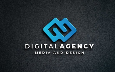 Digitális Ügynökség vállalati logó sablon