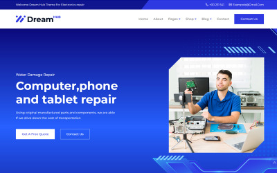 DreamHub Electronics Reparation HTML5-mall