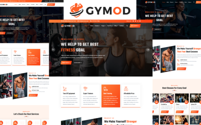 Gymod – HTML5-шаблон для тренажерного залу та фітнесу