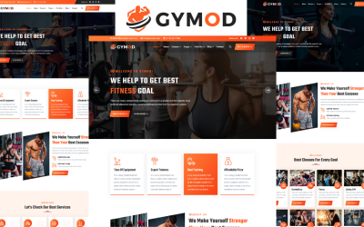 Gymod - HTML5-sjabloon voor sportschool en fitness