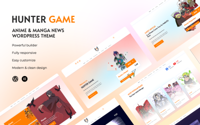 Hunter Game — Тема WordPress для новостей аниме и манги