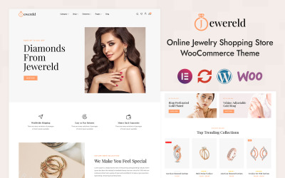Jewereld – магазин ювелірної моди Elementor Адаптивна тема WooCommerce