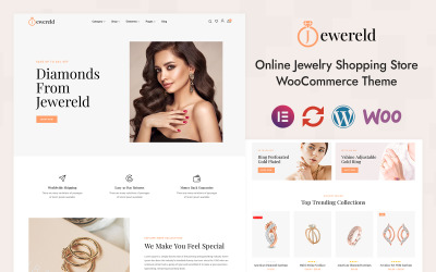 Jewerled - Ékszer divatbolt Elementor WooCommerce Reszponzív téma