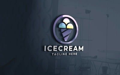 Logo-Vorlage für frisches Eis