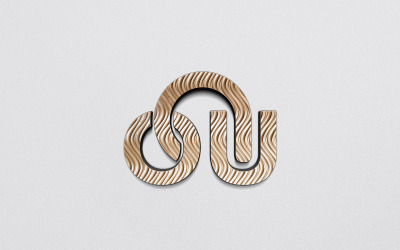 Luxury gold 3d logo mockup