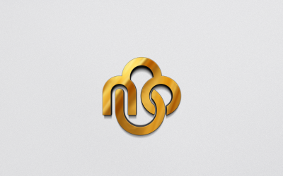 Макет розкішного золотого 3d логотипу