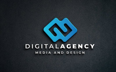 Modelo de logotipo de empresa de agência digital