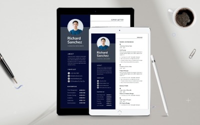 Modern CV Resume Template with Cover Letter for Microsoft Word