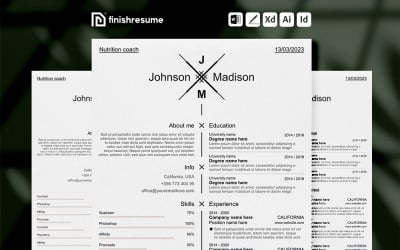 Nutrition Coach Resume Template | Finish Resume | FREE