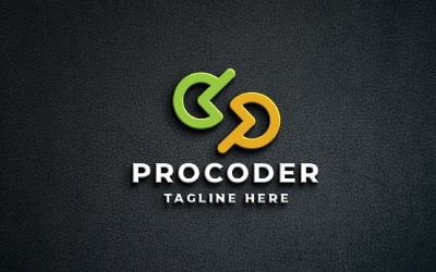 Professionell programmering Coder Logotyp Mall