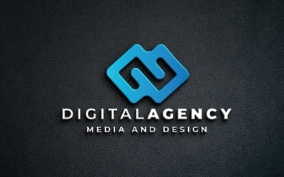 Шаблон логотипу компанії цифрового агентства