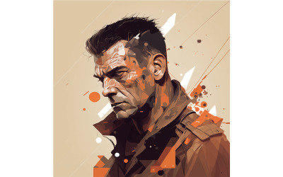 Wicker-Charakter-Illustrations-Vektor