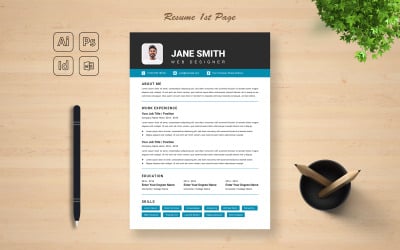 Modelo de Curriculum Vitae de Currículo de Web Designer
