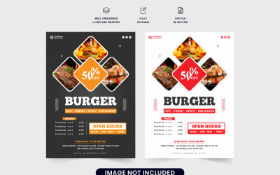 Special food menu marketing flyer vector