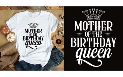 Camiseta madre de la reina del cumpleaños
