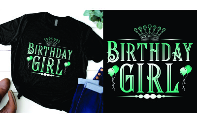 Diseño de camiseta de niña de cumpleaños