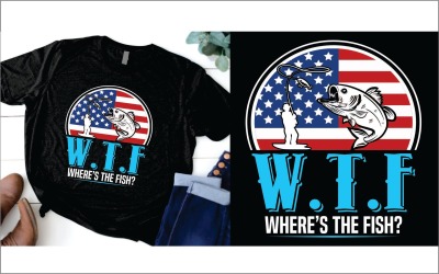 Funny WTF - Where&#039;s The Fish T-Shirt