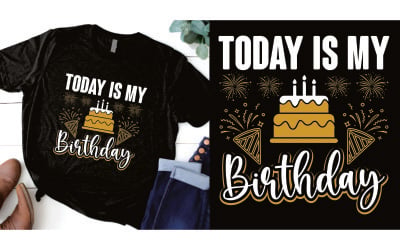 Hoy es mi cumpleaños Feliz cumpleaños para mí diseño
