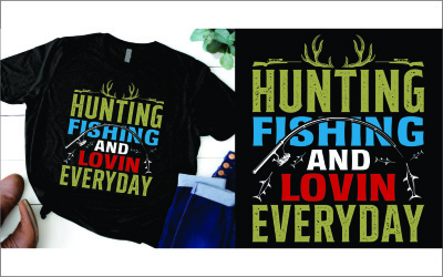 Jagdfischen und lovin tägliches T-Shirt