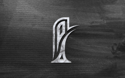 Metall logotyp mockup på svart papper textur bakgrund