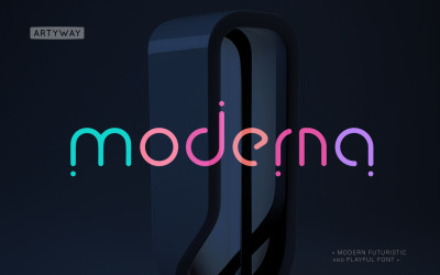 Moderna — zabawna, futurystyczna czcionka