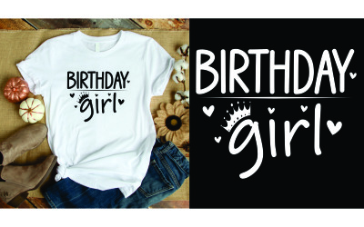 Projekt koszulki urodzinowej dziewczyny