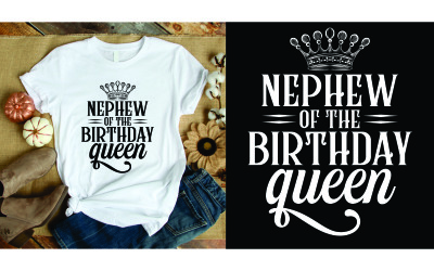 T-shirt nipote della regina del compleanno