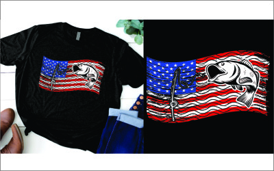Angeln USA American Flag Bass Fly Fish
