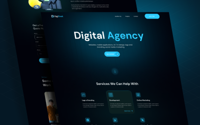 Diseño de sitio web de agencia digital creativa