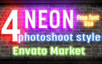 Efeito de Photoshop de Luzes Neon