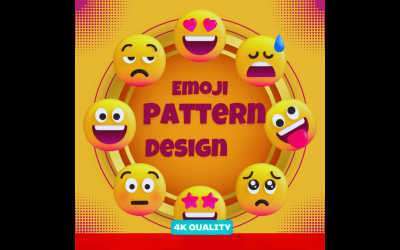 Emojis Pattern Design With User Friendly Features and 4K QUALITY Collection 7