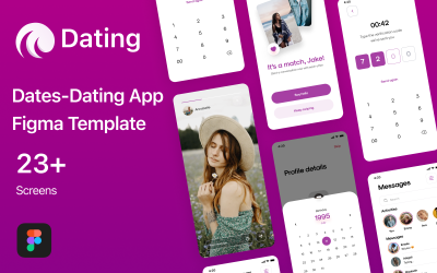 Figma Dating UI készlet mobilalkalmazáshoz