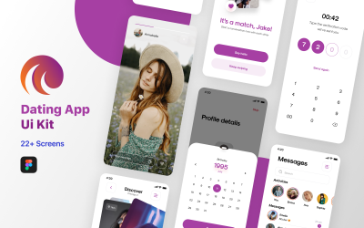 Figma Dating UI Kit für mobile App