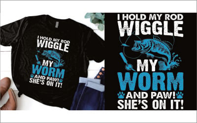Ich halte meine Rute, wackele mit meinem Wurm und betatsche sie auf seinem T-Shirt