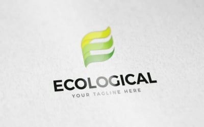 Lettera E Logo Logo ecologico