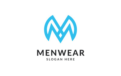 M betű Monogram Logo Tervezősablon