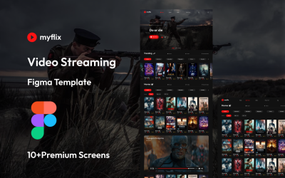 My Flix Online Streaming FIgma Template