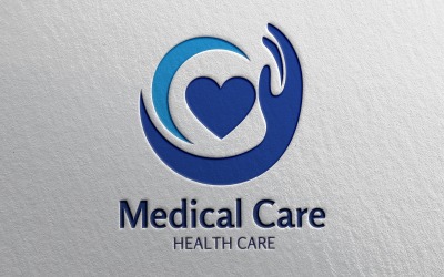 Plantilla de logotipo médico y de atención médica
