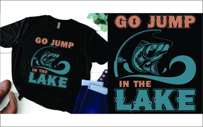 Springen Sie in das See-T-Shirt, Bootfahren, Angeln, Kajak-T-Shirt