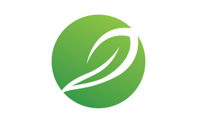 Blad groen logo ecologie natuur blad boom v23