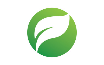 Hoja verde logo ecología naturaleza hoja árbol v21