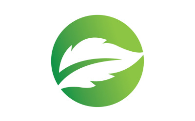 Hoja verde logo ecología naturaleza hoja árbol v32