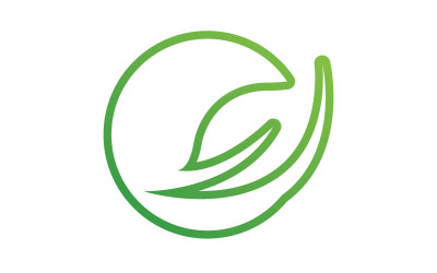 Hoja verde logo ecología naturaleza hoja árbol v34