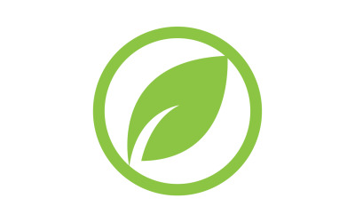 Hoja verde logo ecología naturaleza hoja árbol v45