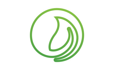Listově zelené logo ekologie příroda listový strom v33
