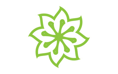 A zöld falevél logói ökológia dekorációs levél v31
