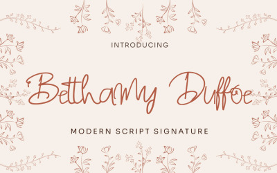 Betthamy Duffoe - 现代脚本签名字体