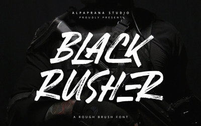 Black Rusher - шрифт кисти