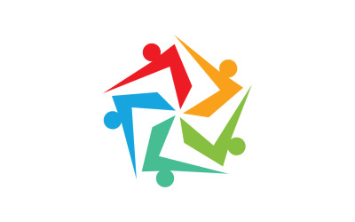 Community people team netwerk en sociaal icoon v21